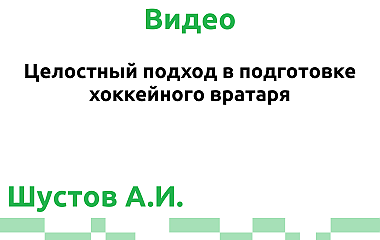 Целостный подход в подготовке хоккейного вратаря (Шустов А.И.)